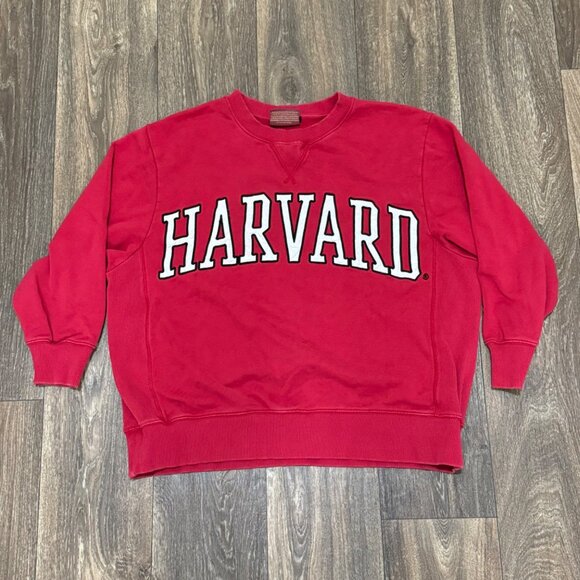 Harvard University Sweatshirt Women's Small Red Crewneck Oversized Zara - Picture 1 of 9